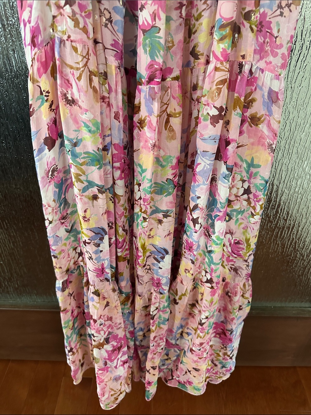 Shoshanna Zahra Floral Pink Sleeveless Maxi Dress size 8. - Picture 15 of 16